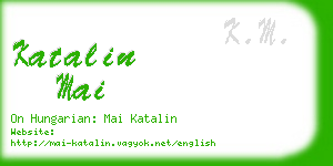 katalin mai business card